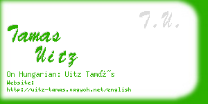 tamas uitz business card